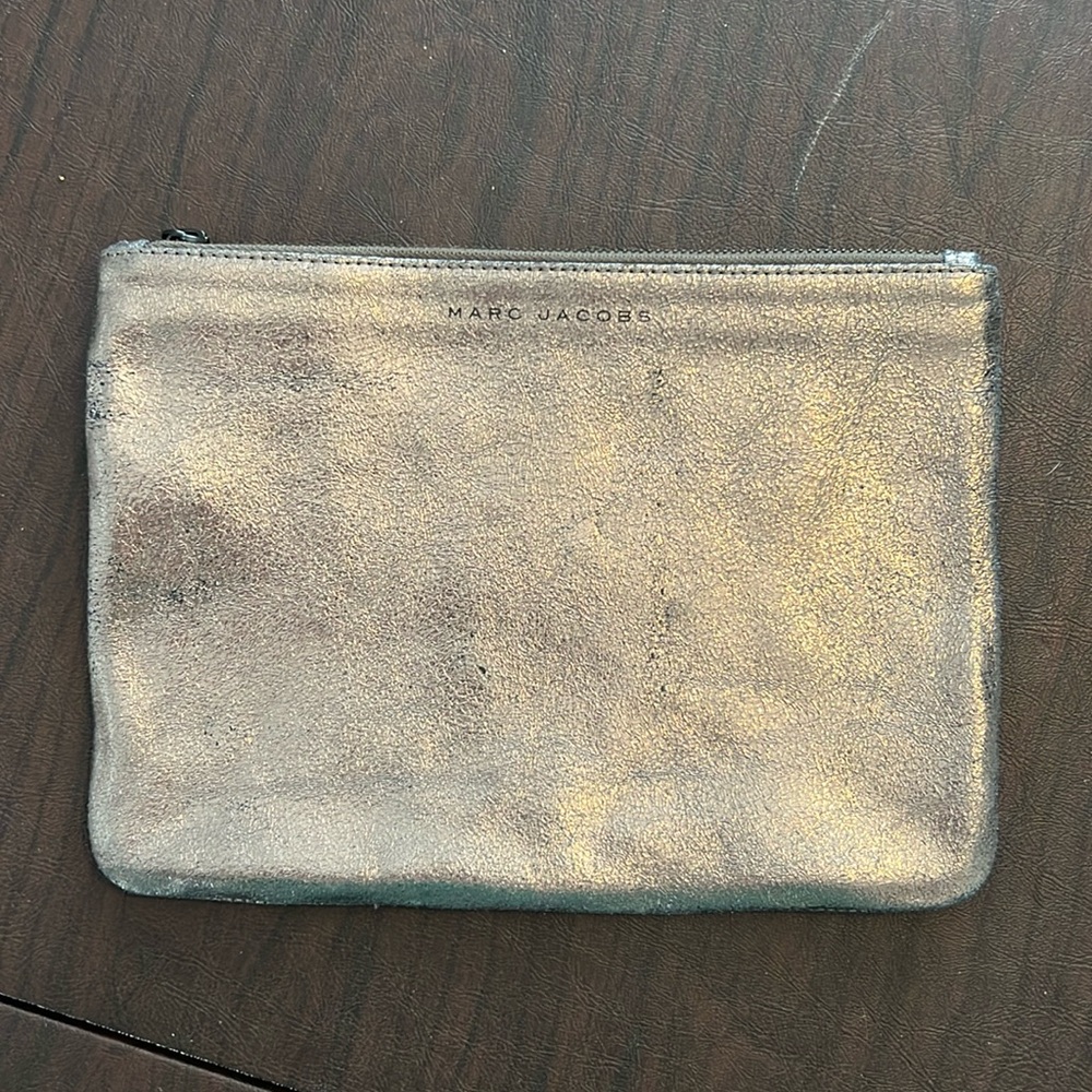 Marc Jacob Silver Metallic Clutch/Make up Bag